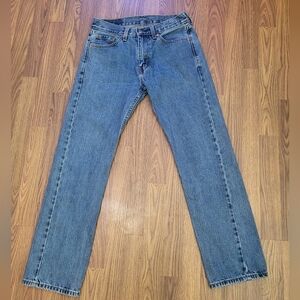 Levi's 505 Men's Straight Jeans Classic Blue Denim W30 L32 Relaxed Fit B48